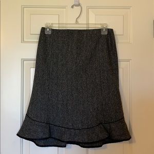GAP Grey Shaped Ruffle Knit Skirt